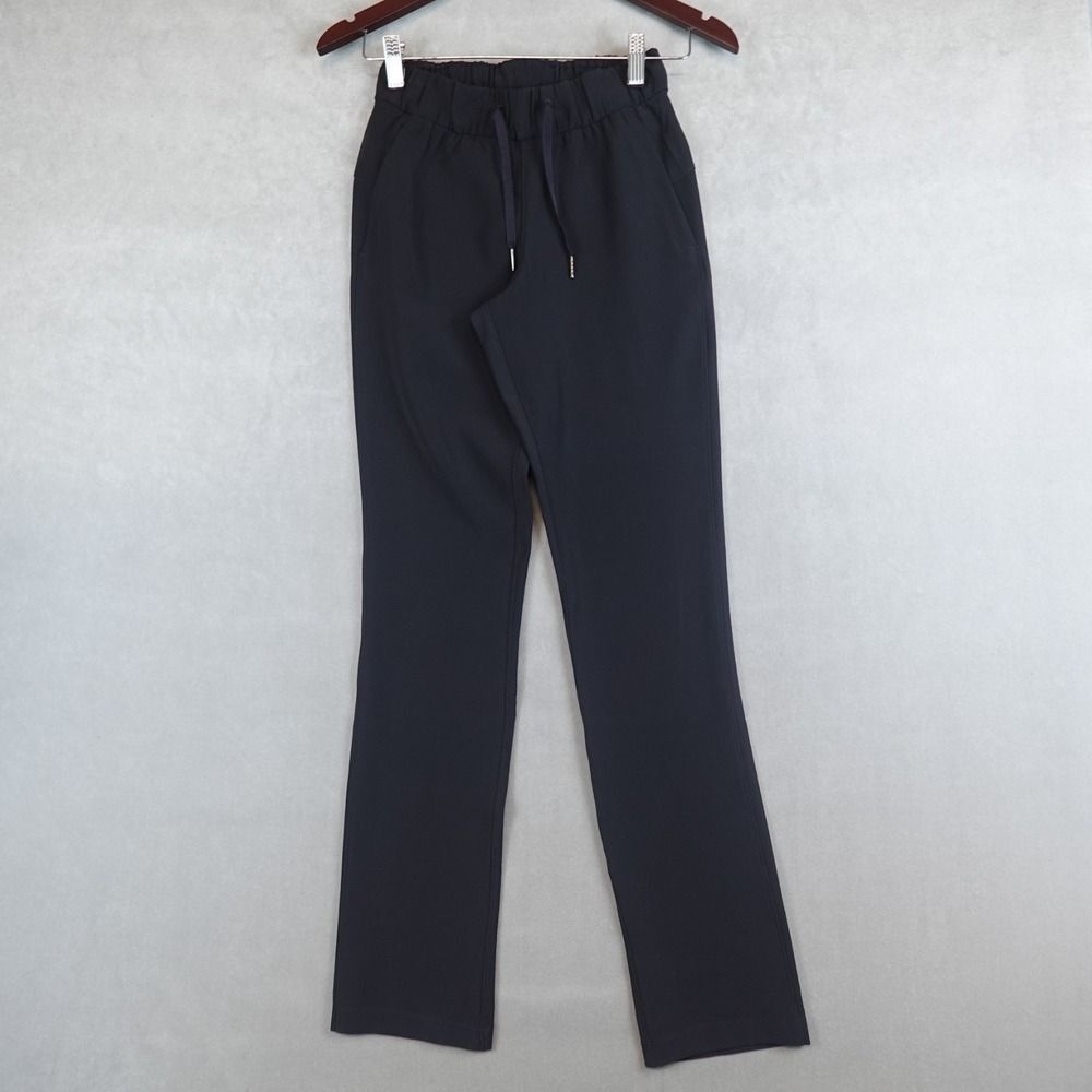 Lululemon On The Fly Pant Full Length 31" Womens 0 Black Luxtreme Pockets